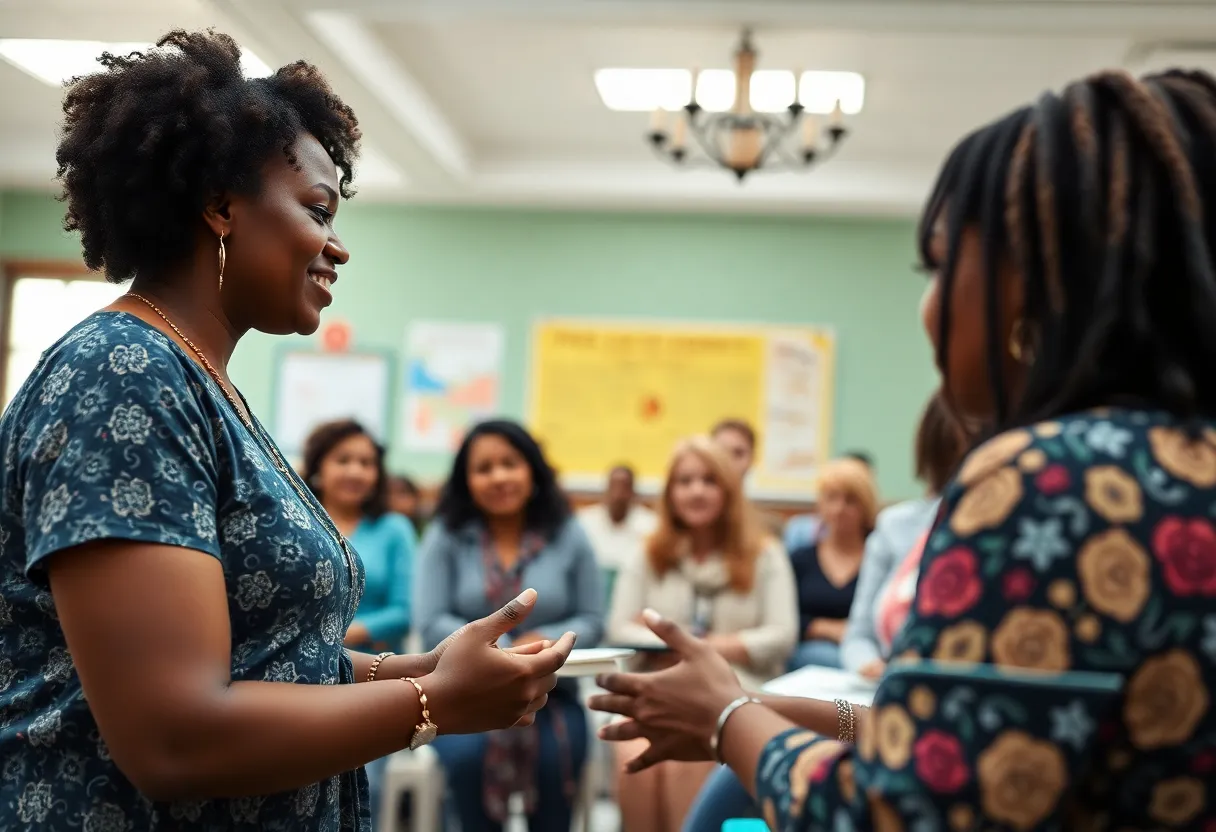 Women participating in leadership activities at YWCA Rhode Island.