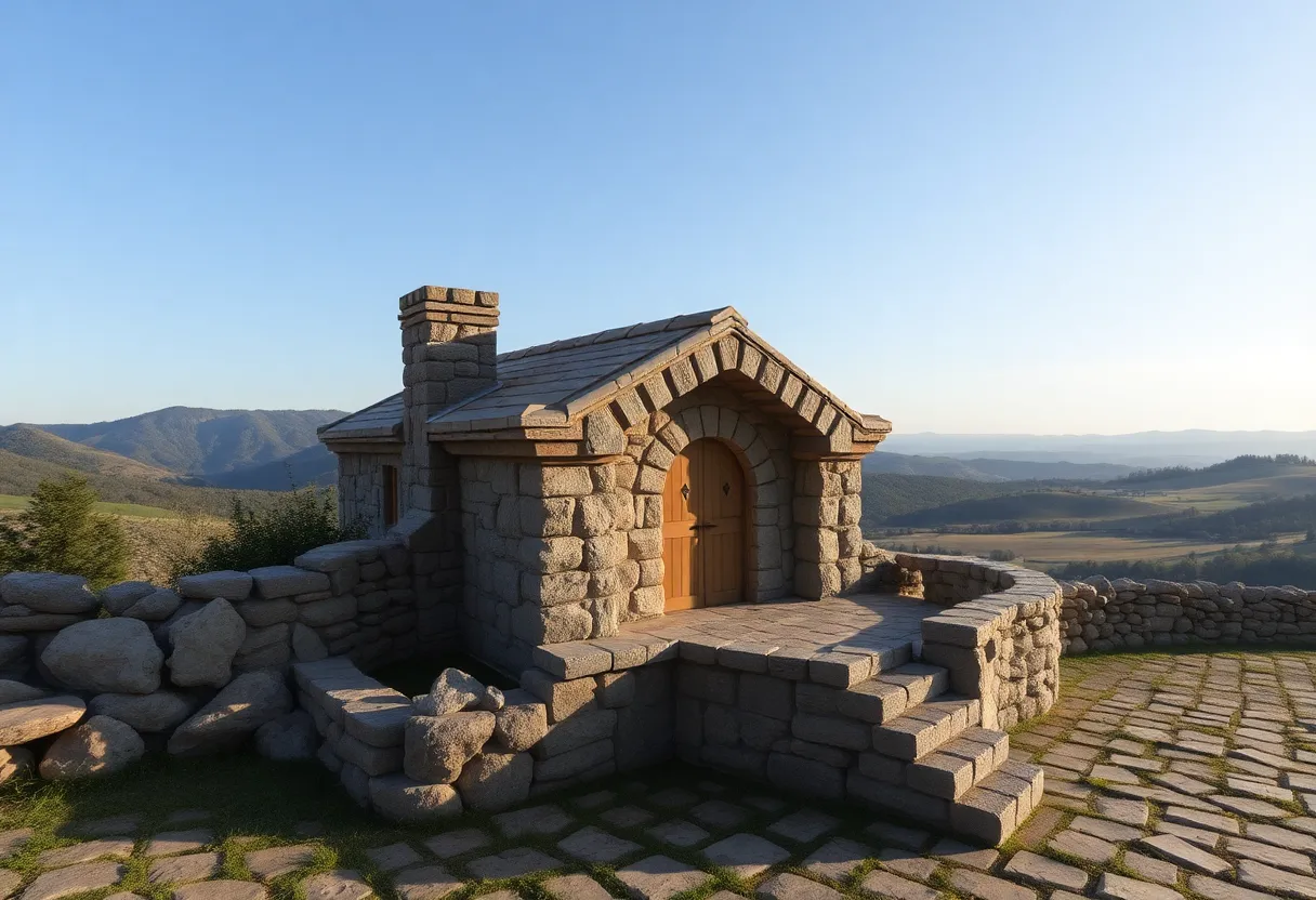 Memorial tribute for Alfred E. Marsocci showcasing stone masonry.