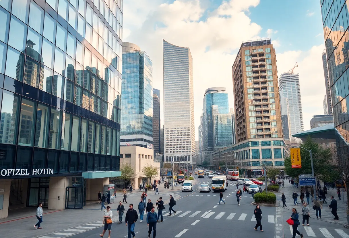 Boston Seaport District urban landscape