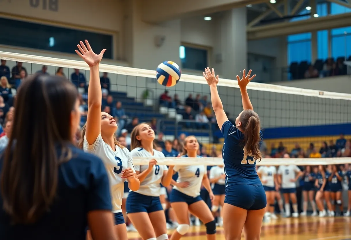 Women’s volleyball match between Brown University and Providence College