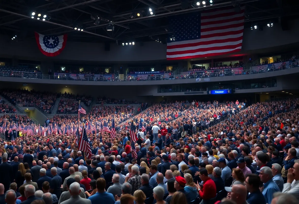 Crowd at Charlie Kirk Memorial service