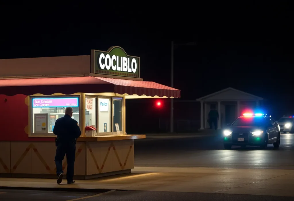 Investigation scene at Chelmsford ATM shooting site