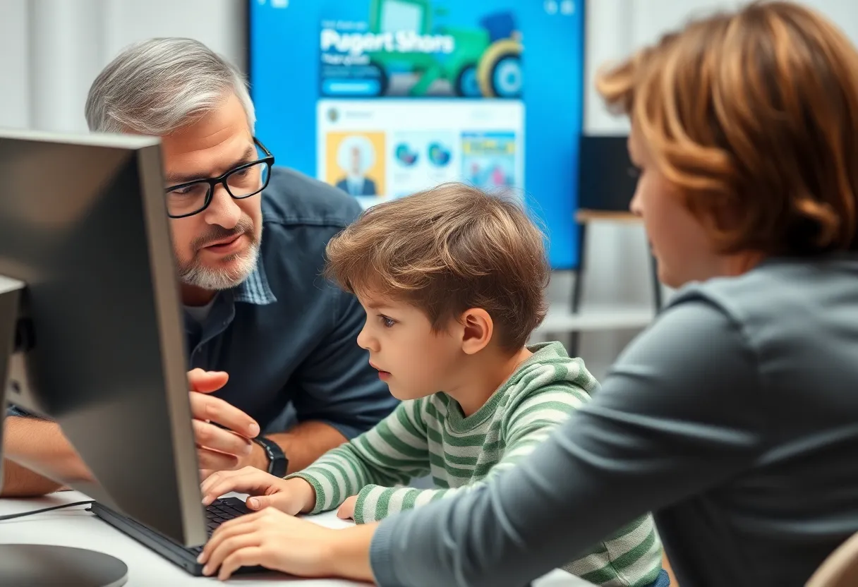 Parent monitoring child's online activity
