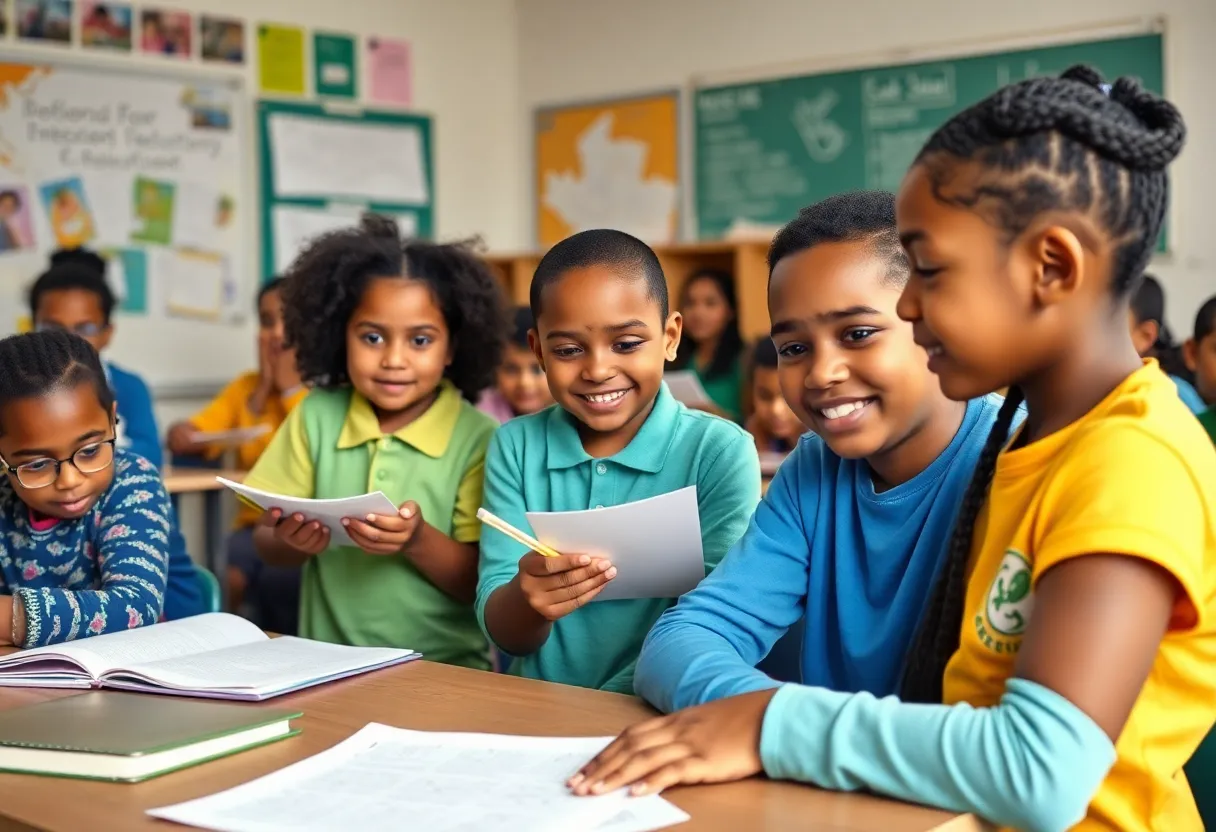 A classroom filled with engaged students.
