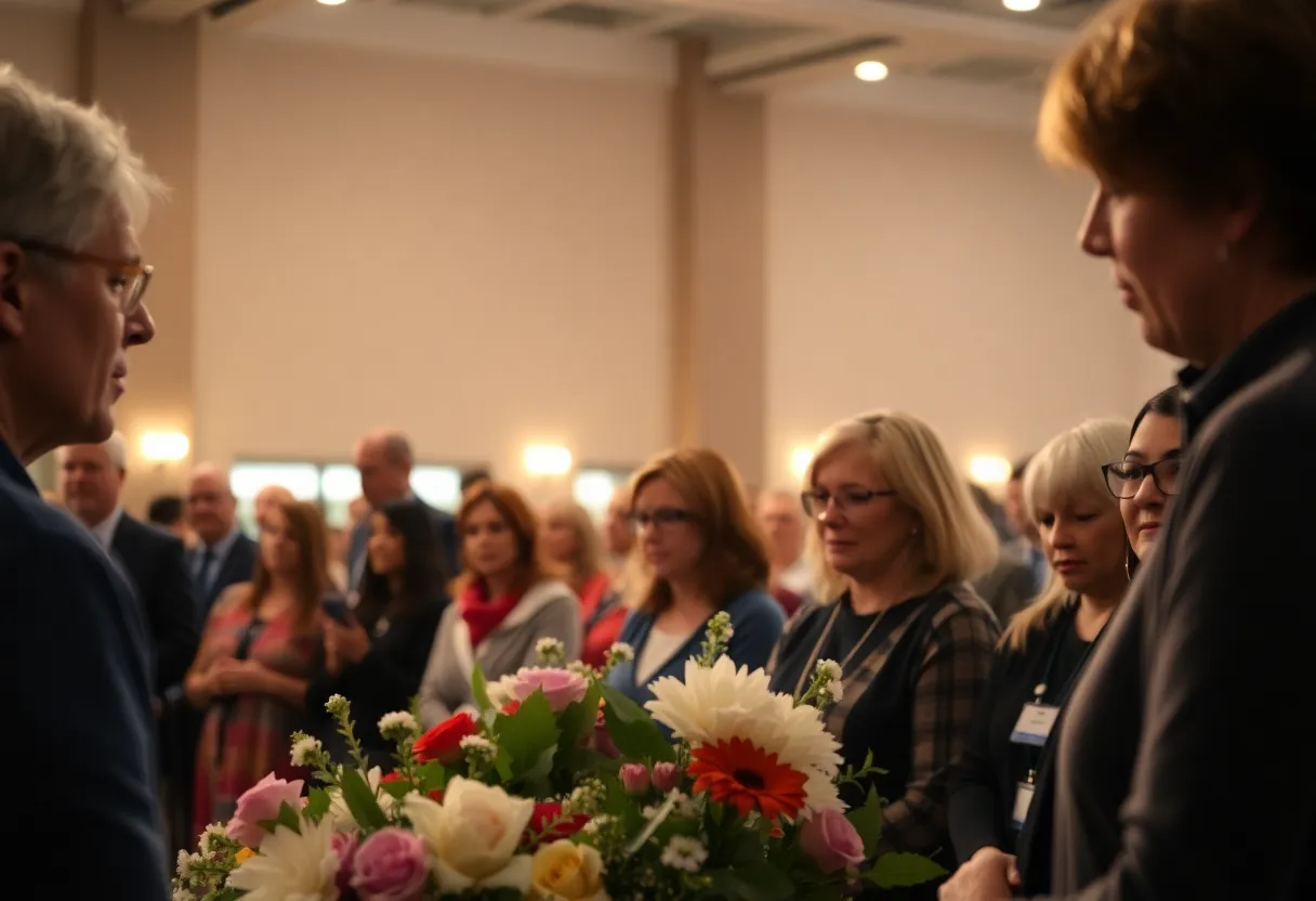 A community gathering in memory of lost loved ones