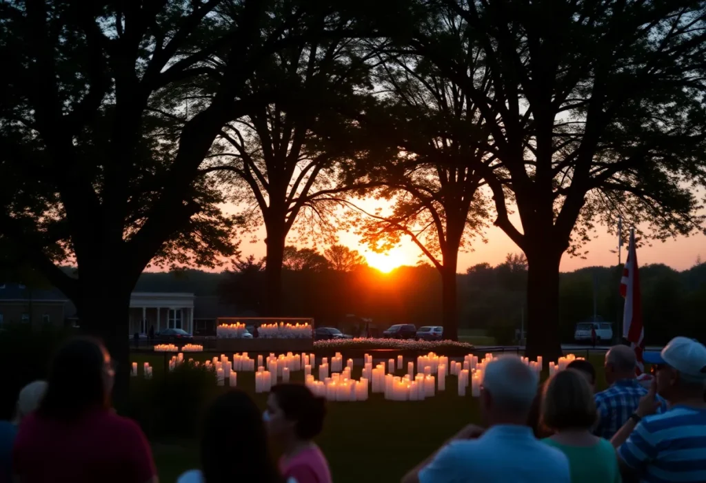 A peaceful community gathering for remembrance in Rhode Island