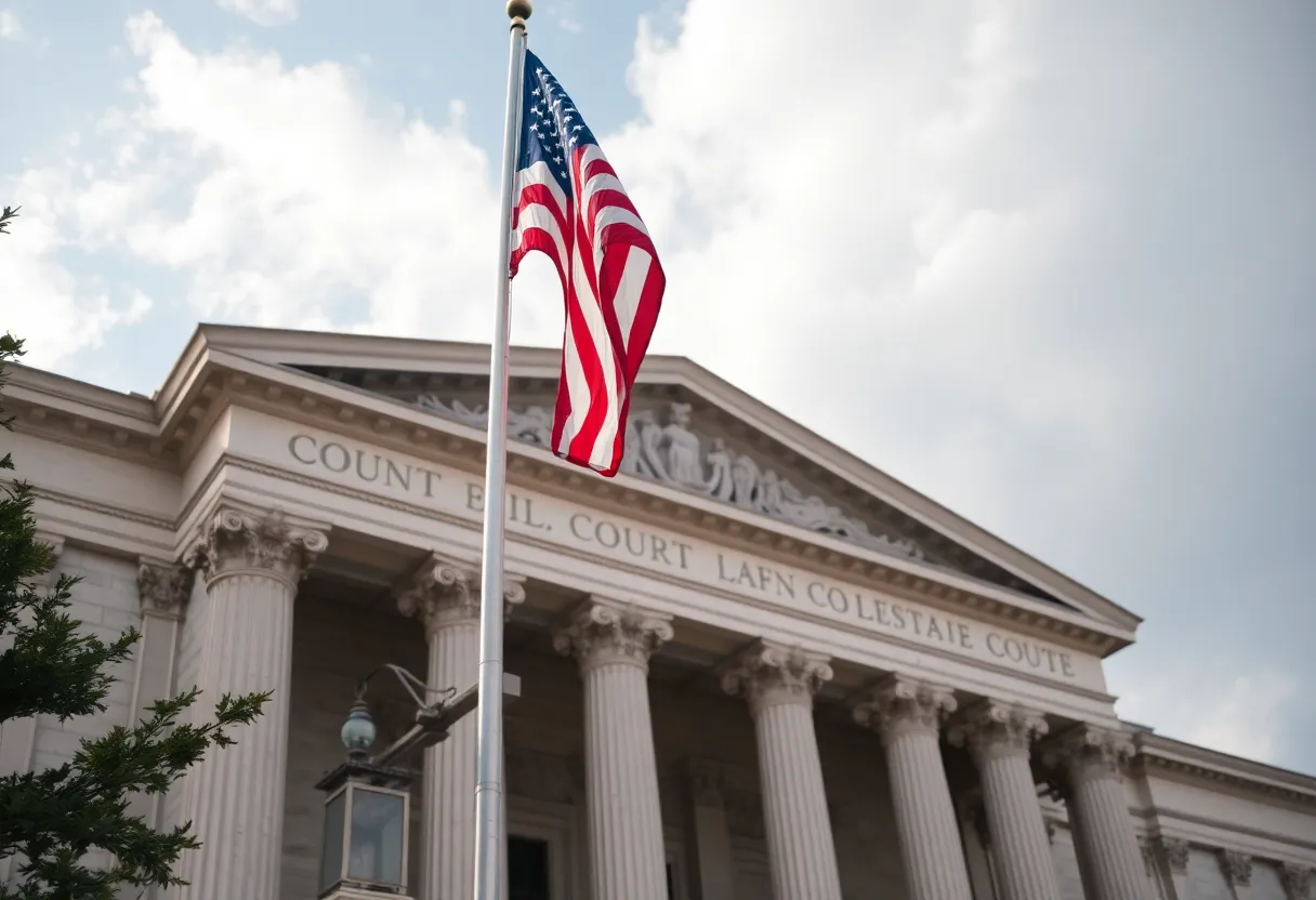 Courthouse symbolizing the lawsuit regarding education policies