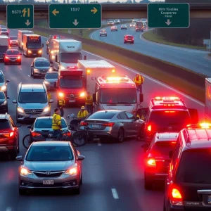 Traffic accident on Interstate 195 in East Providence