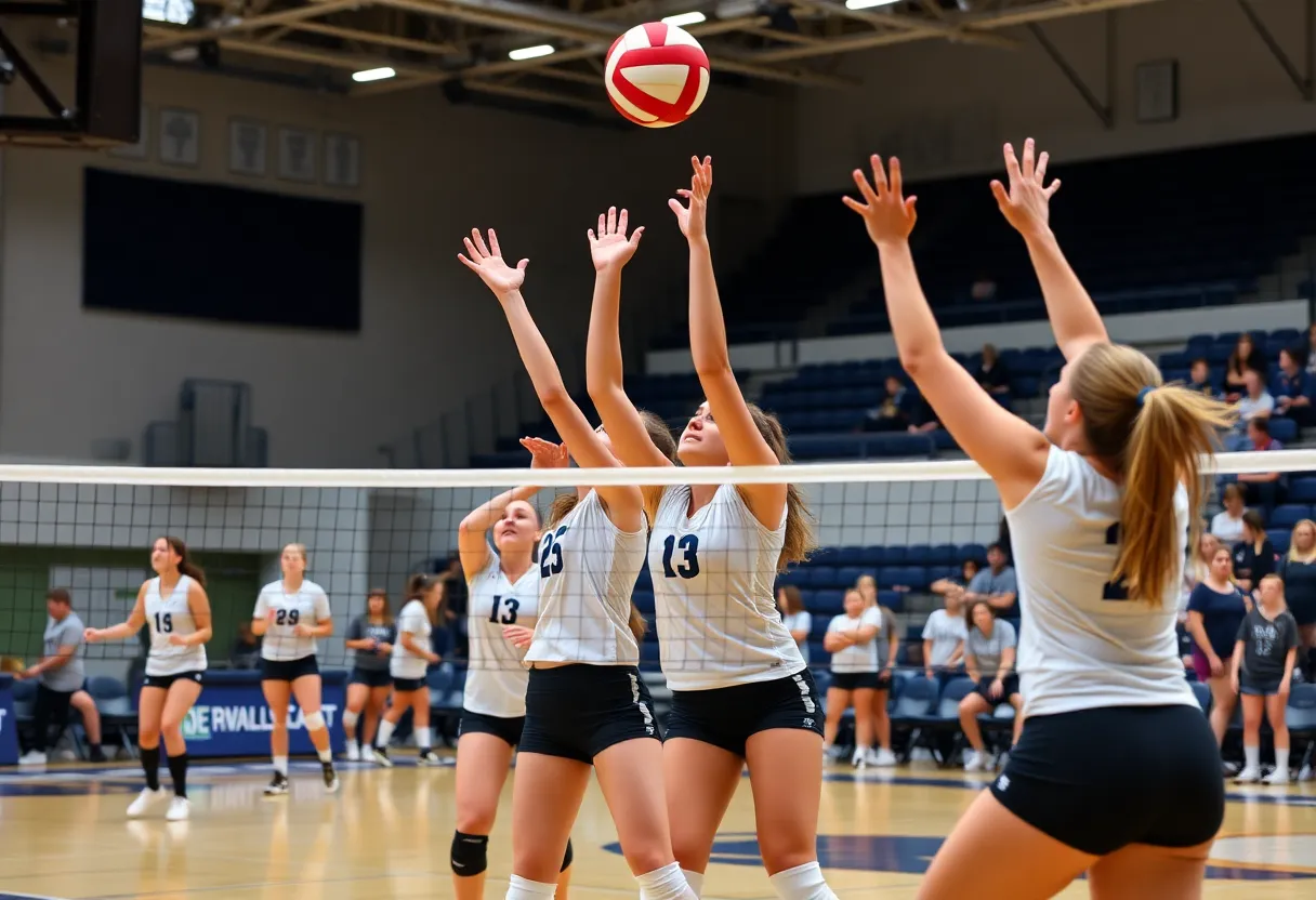 Women’s volleyball teams competing at the Friar Classic Tournament