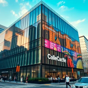 Exterior view of Hasbro's new headquarters in Boston's Seaport District.