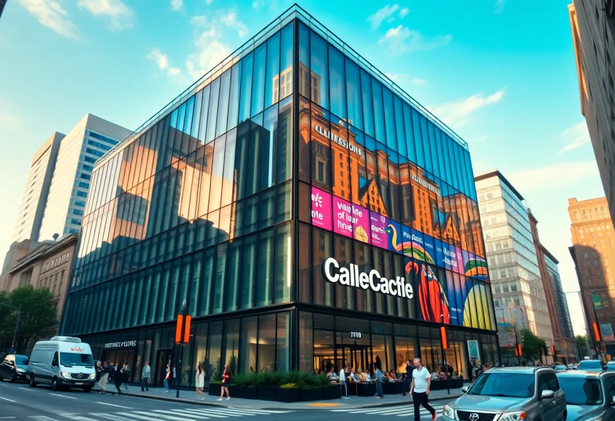 Exterior view of Hasbro's new headquarters in Boston's Seaport District.