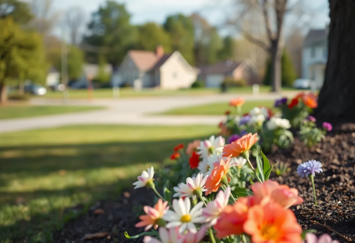 Flowers in a peaceful setting to honor Joseph N. Inger Jr.