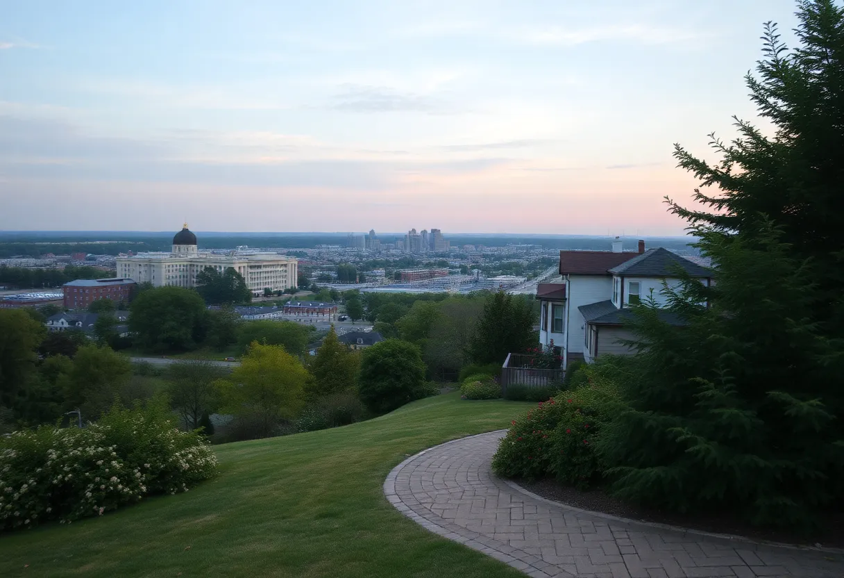 A serene landscape symbolizing community and legacy