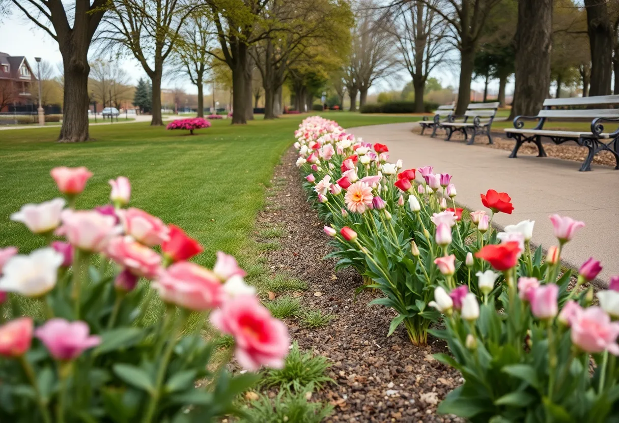 A peaceful park in memory of a beloved community member.
