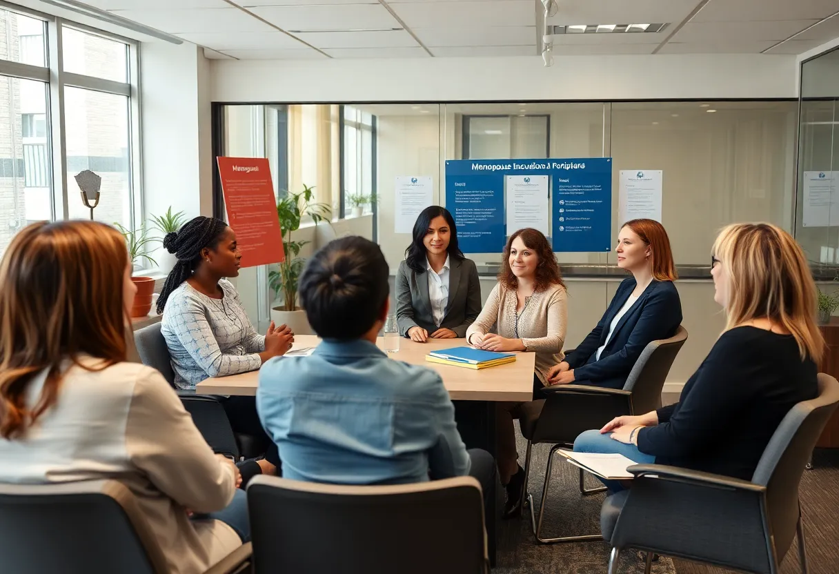 Employees discussing menopause workplace accommodations