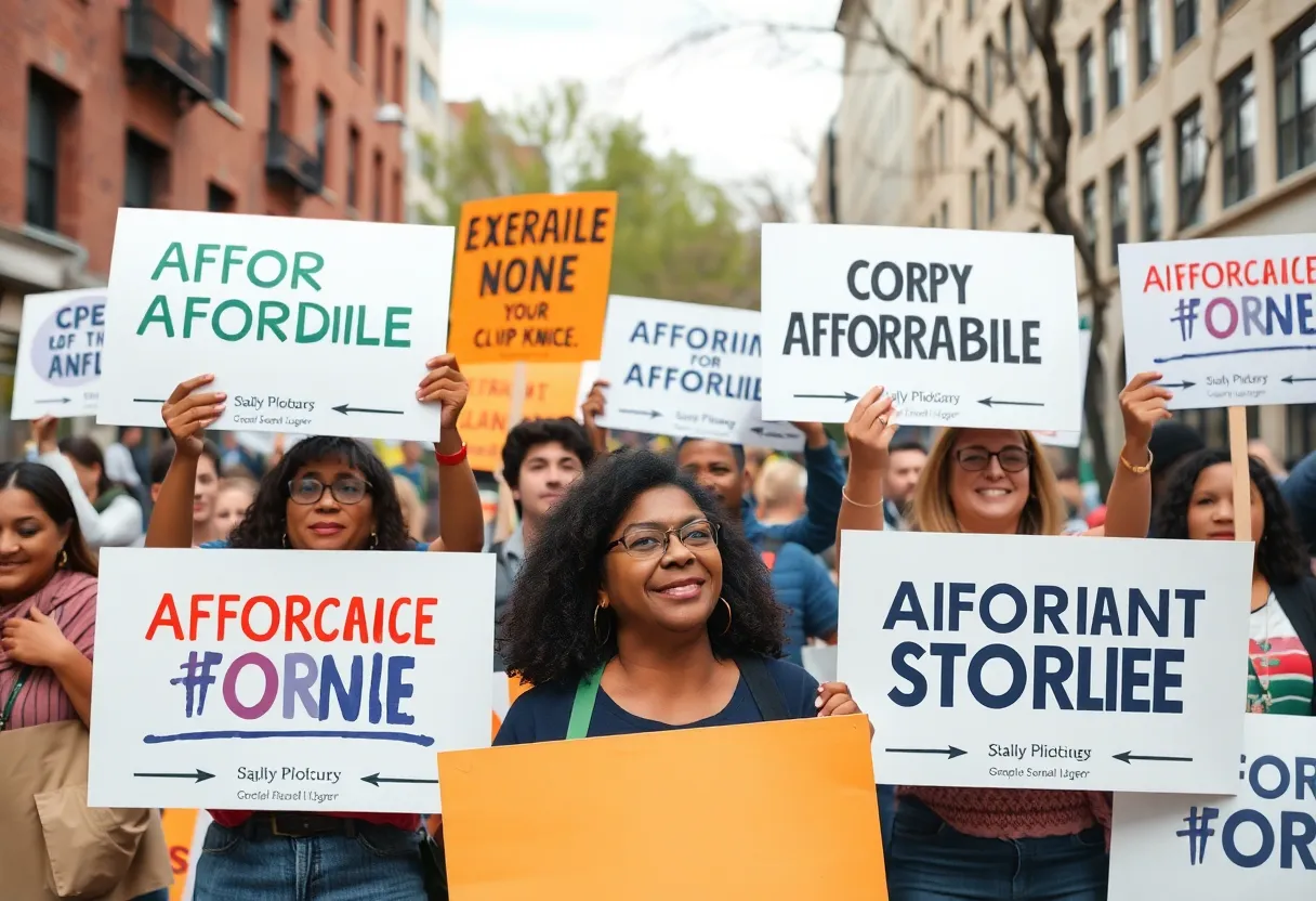 Supporters of David Morales at a campaign rally in Providence