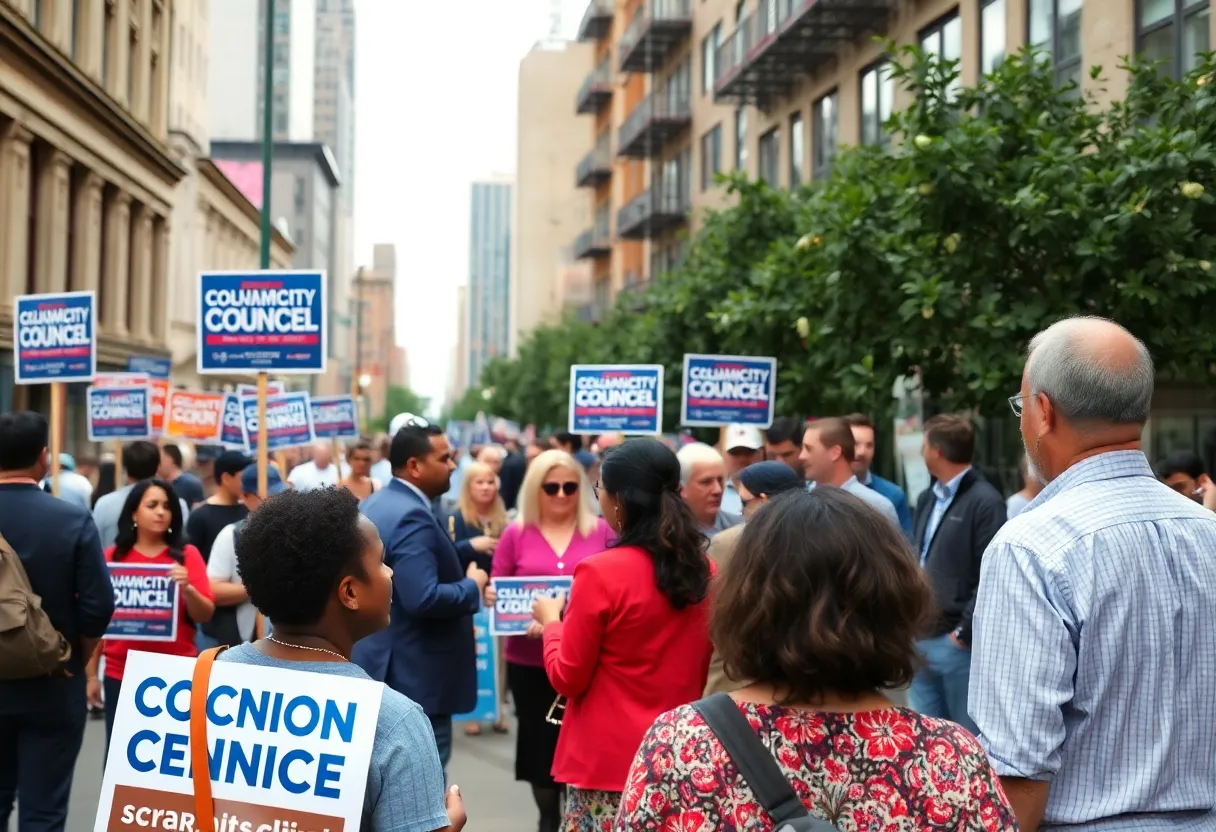 Campaign scene for Providence city council election