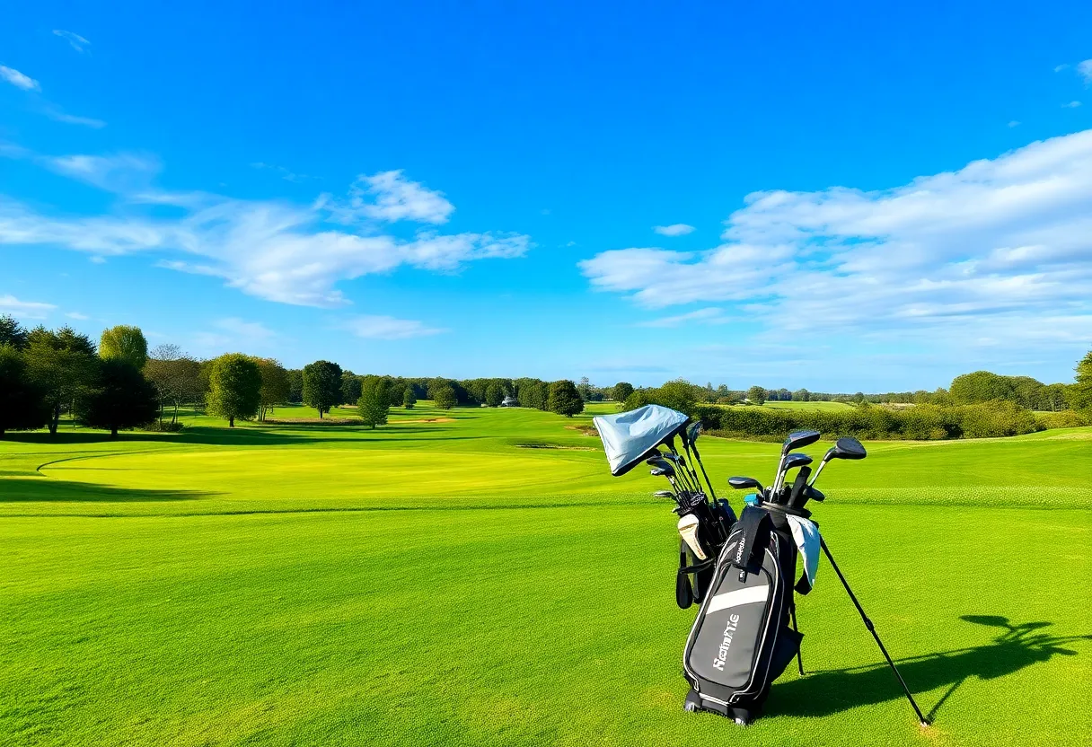 Scenic view of a golf course at Providence College