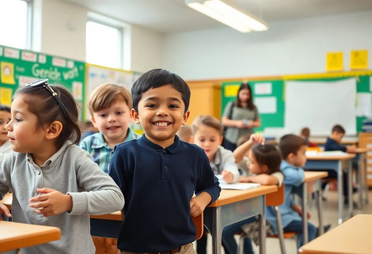 Classroom scene at Providence School District