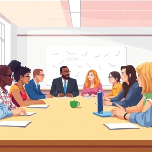 Providence Public School Board meeting with community members