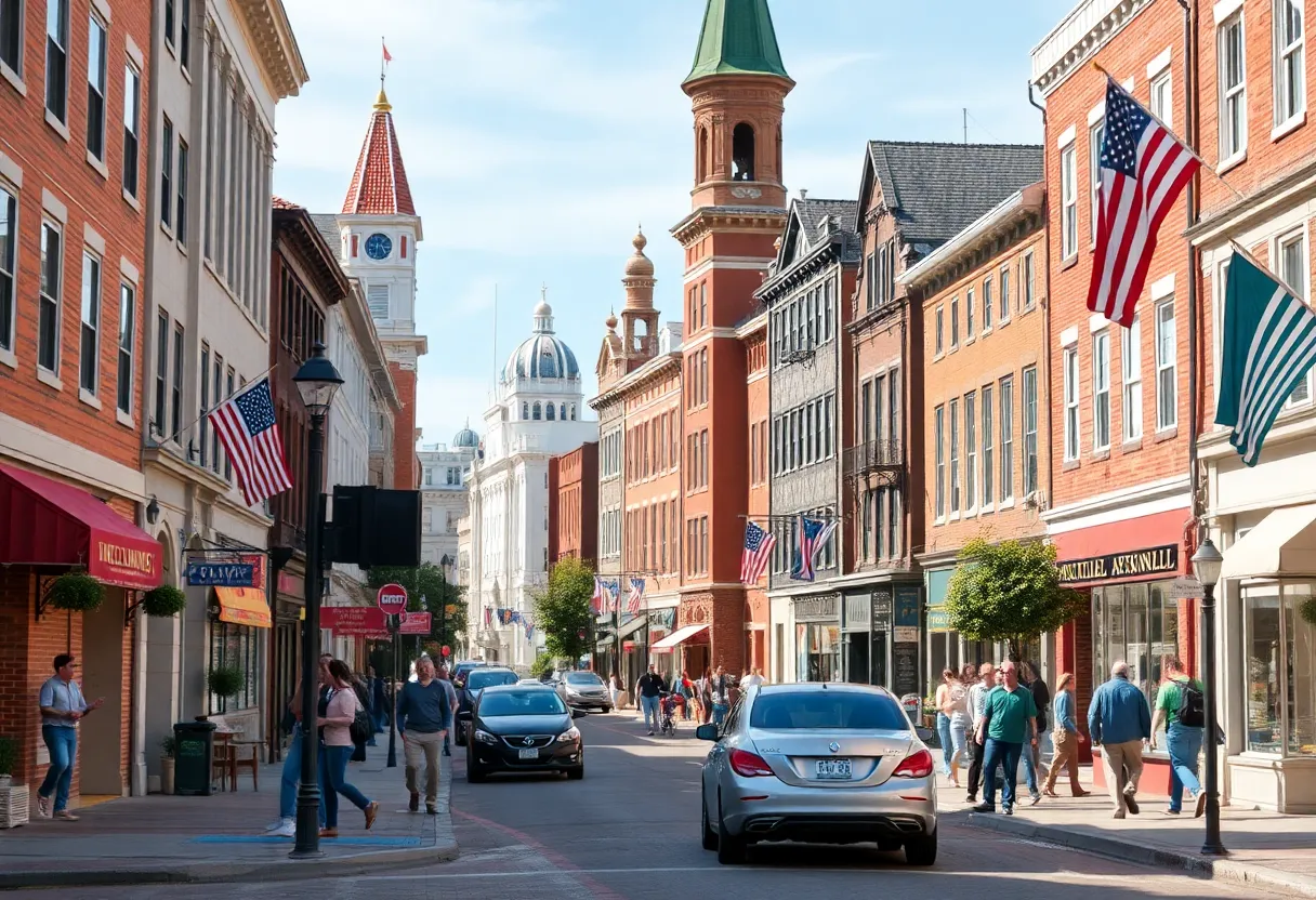 Rhode Island film set showcasing local architecture