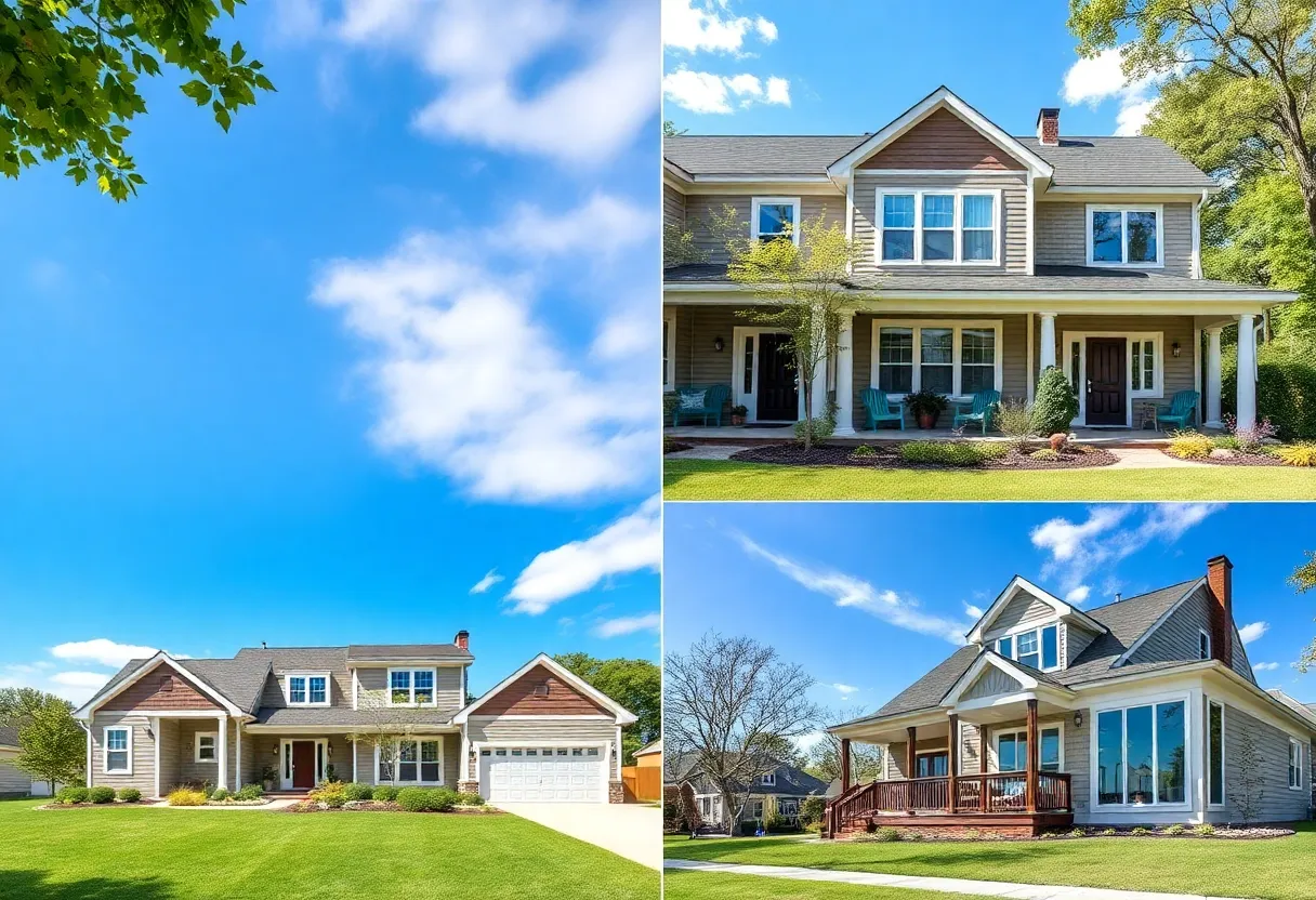 Collage of three single-family homes in Rhode Island