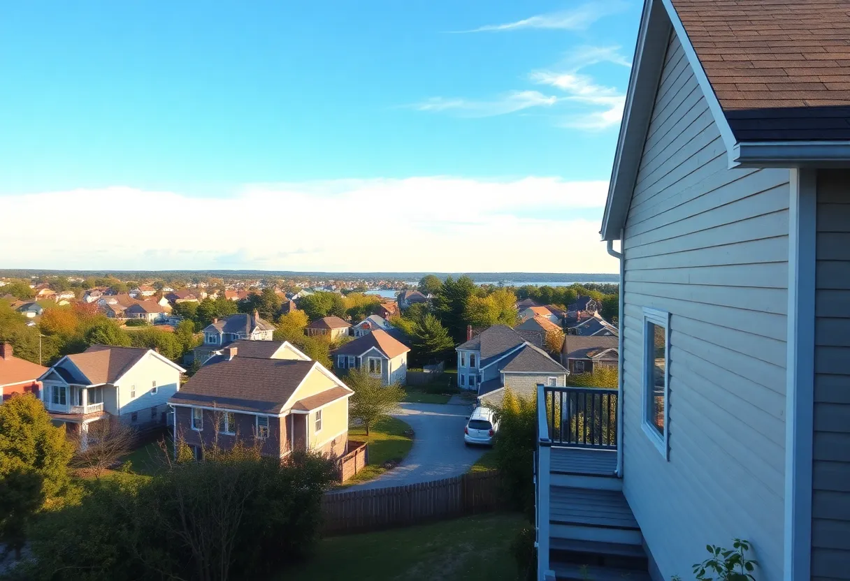 Suburban neighborhood in Rhode Island