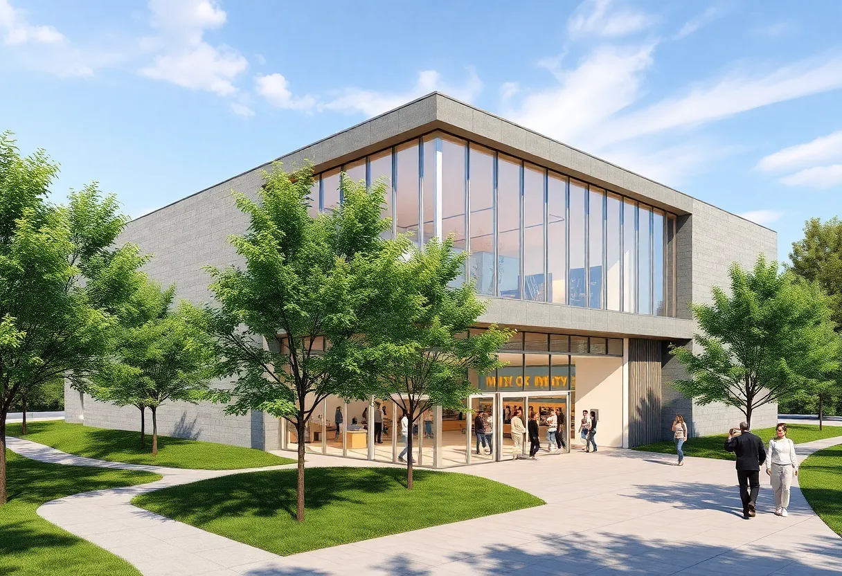 Architectural rendering of the proposed Rhode Island State History Center.