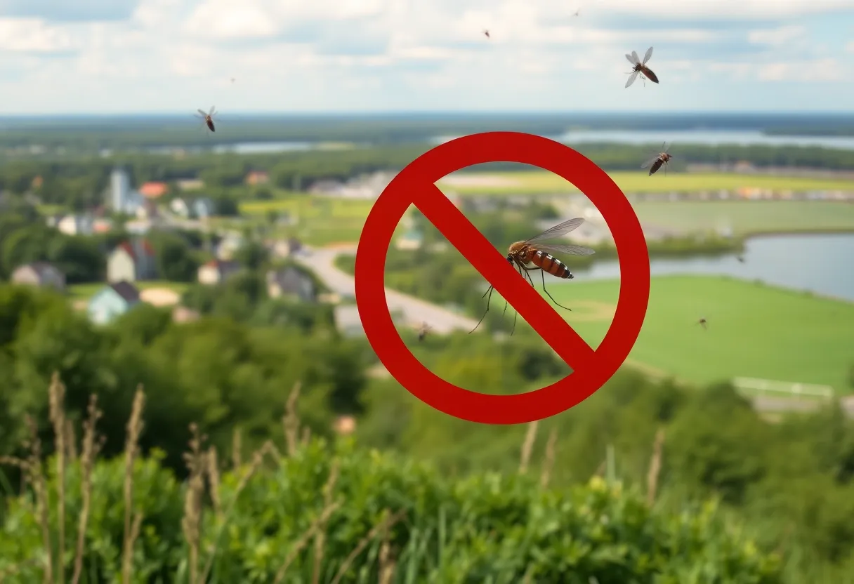 Mosquitoes in Rhode Island signifying West Nile Virus concerns