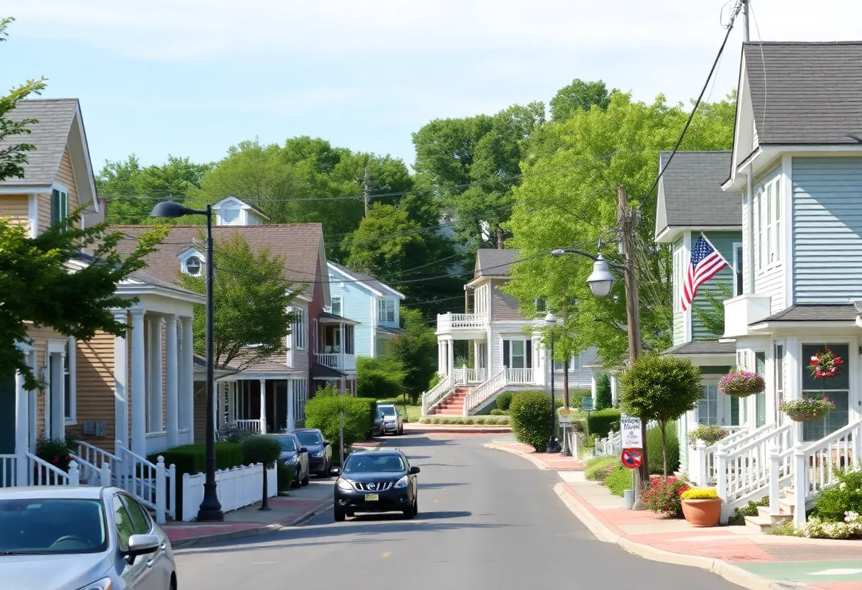 Street view of Rhode Island homes illustrating the real estate market.