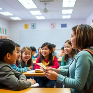 Students participating in classroom activities in a Providence school.