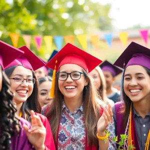 Community celebration showcasing academic success