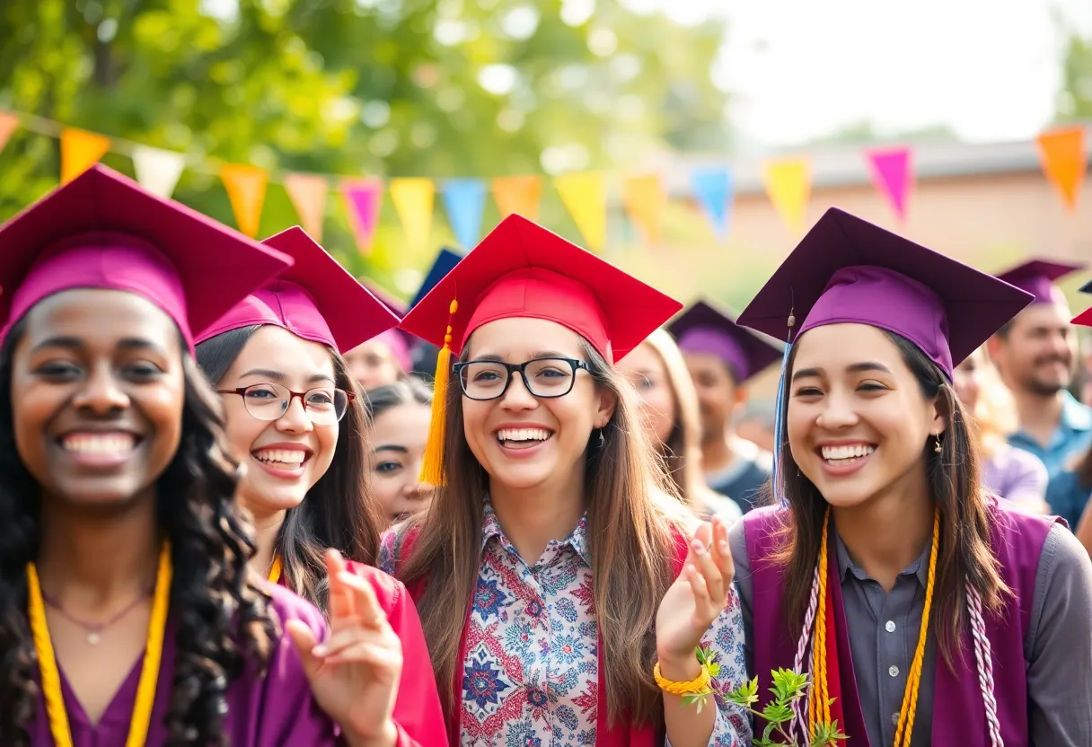 Community celebration showcasing academic success