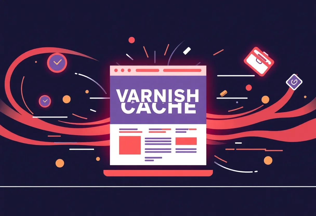 Illustration of Varnish Cache improving website performance