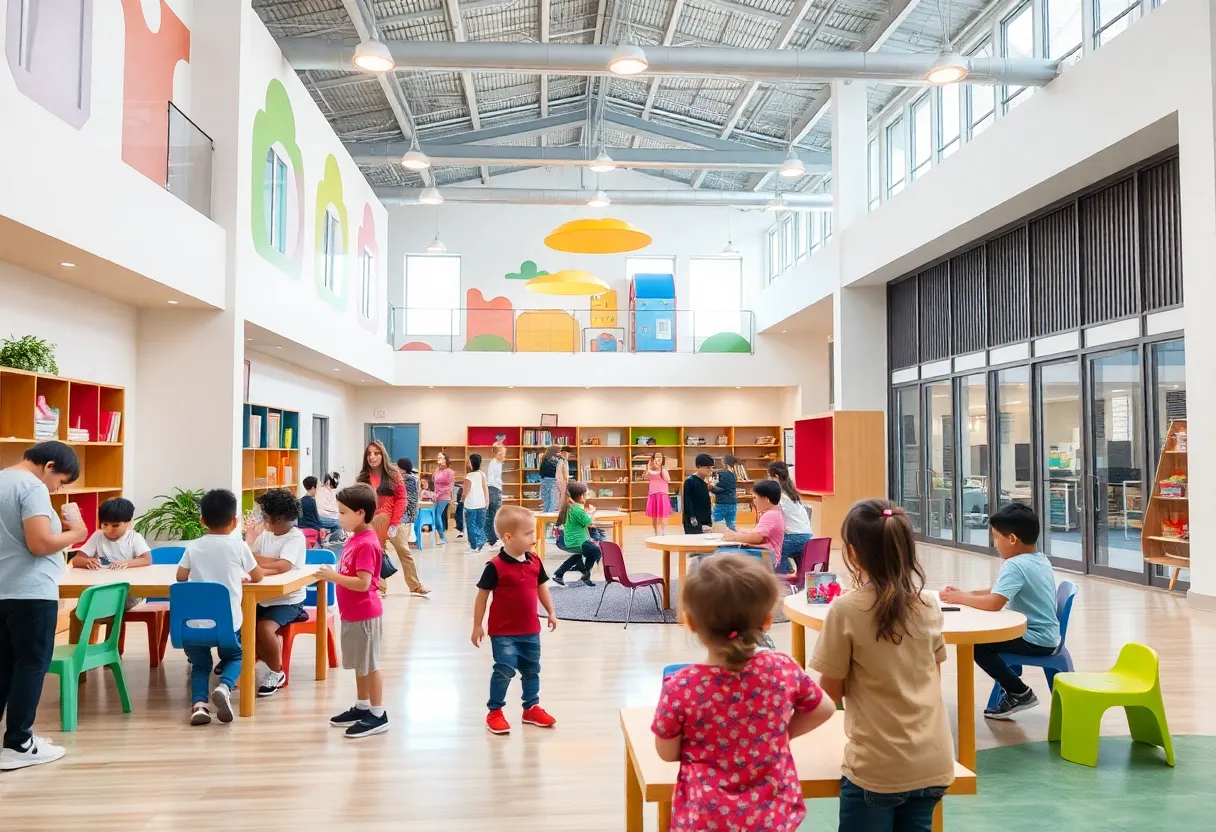 Children enjoying activities at the renovated Wanskuck Boys & Girls Club