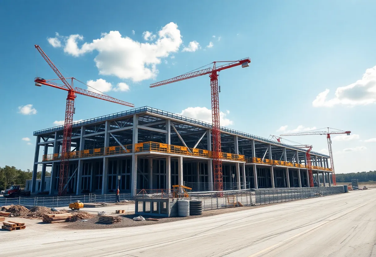 Construction site of Zilmet USA's new headquarters in South Carolina