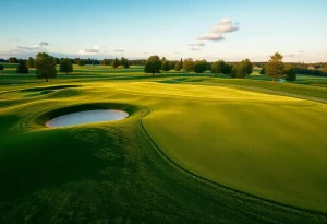 URI Rams golf team celebrating their win at Nassau Intercollegiate tournament