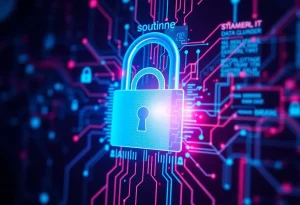 Digital representation of cybersecurity and data breach protection