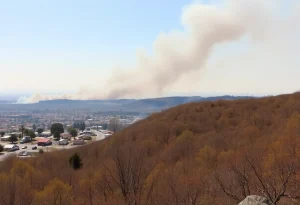 Emergency services responding to a brush fire in East Providence.