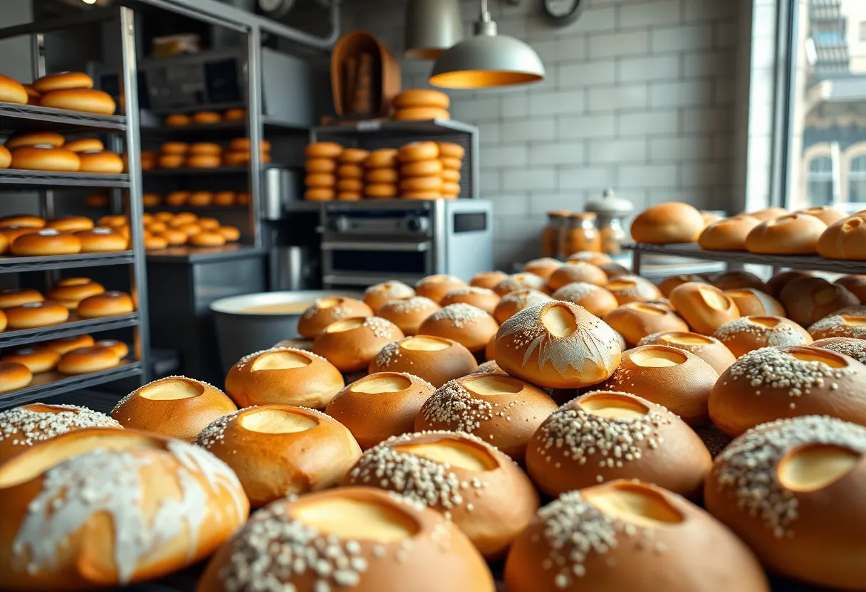 Freshly baked bread rolls from Calise Bakery