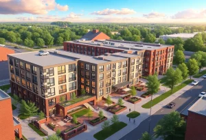 Artist's impression of the Center City Apartments in East Providence