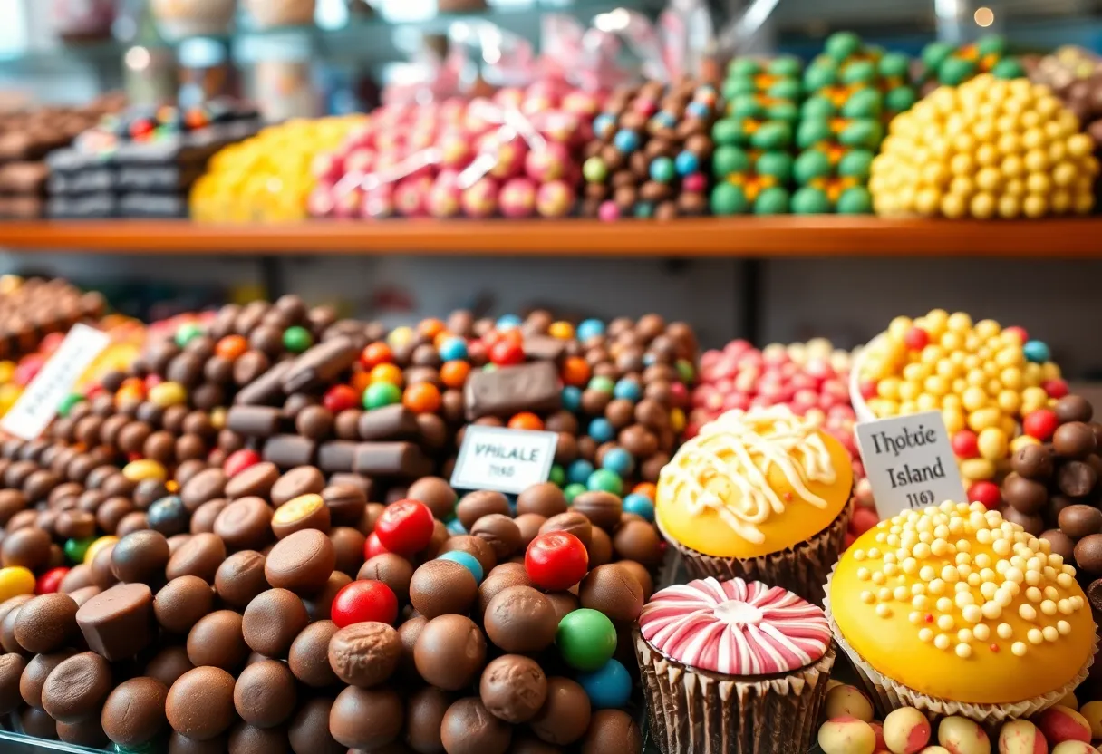 Interior view of Chocolate Delicacy showcasing assorted candies and chocolates