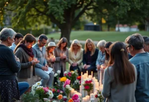 Gathering of community members to honor beloved residents