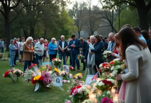 Community members gathered for a tribute in Seekonk