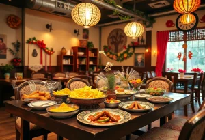 A heartwarming restaurant setting representing culinary heritage.