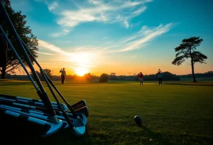 Golf course scene after a chaotic incident in East Greenwich