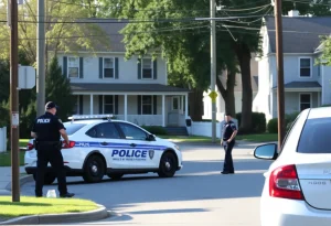 Police responding to a crash in East Providence residential area