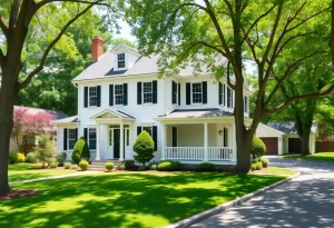 Modern colonial estate with elegant features in Elmhurst