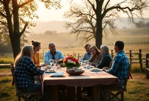 A family gathering around a table representing love and legacy.