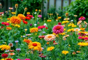 A beautiful garden representing life and nature